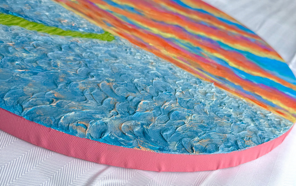 16x16 Meadow Sunset Painting