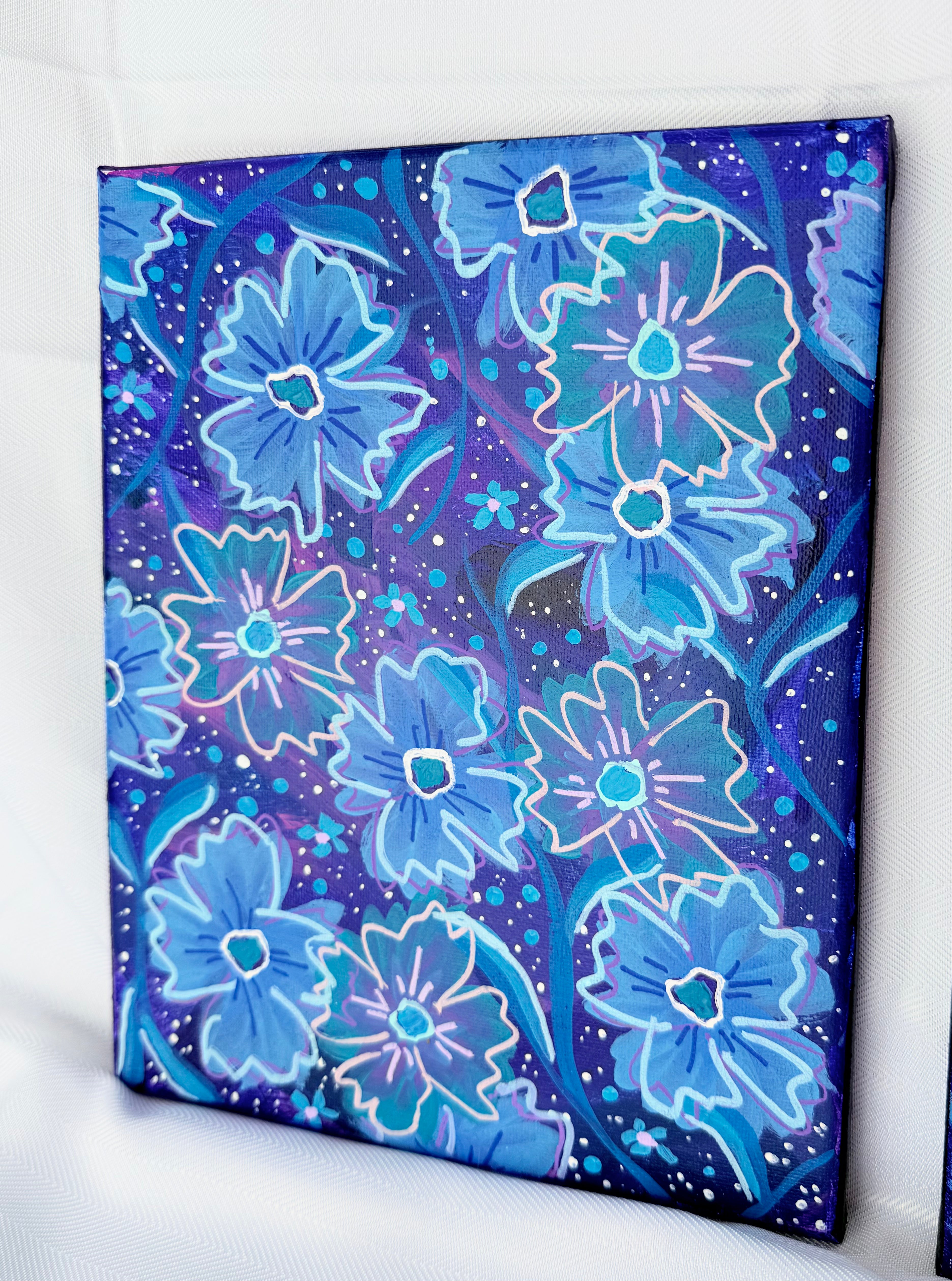 8x10 Flower Paintings Set of 2
