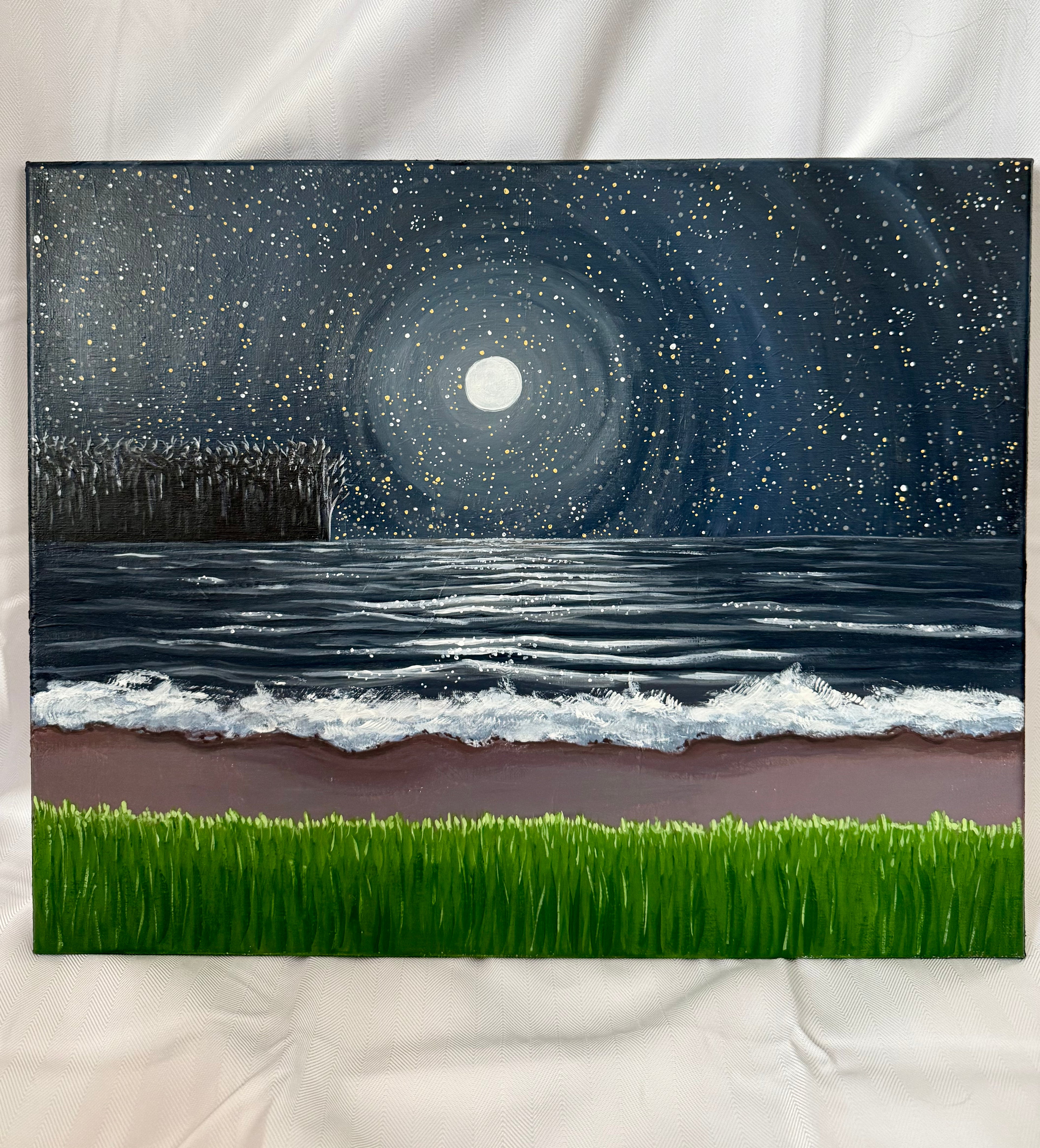 16x20 Starry Beach Painting
