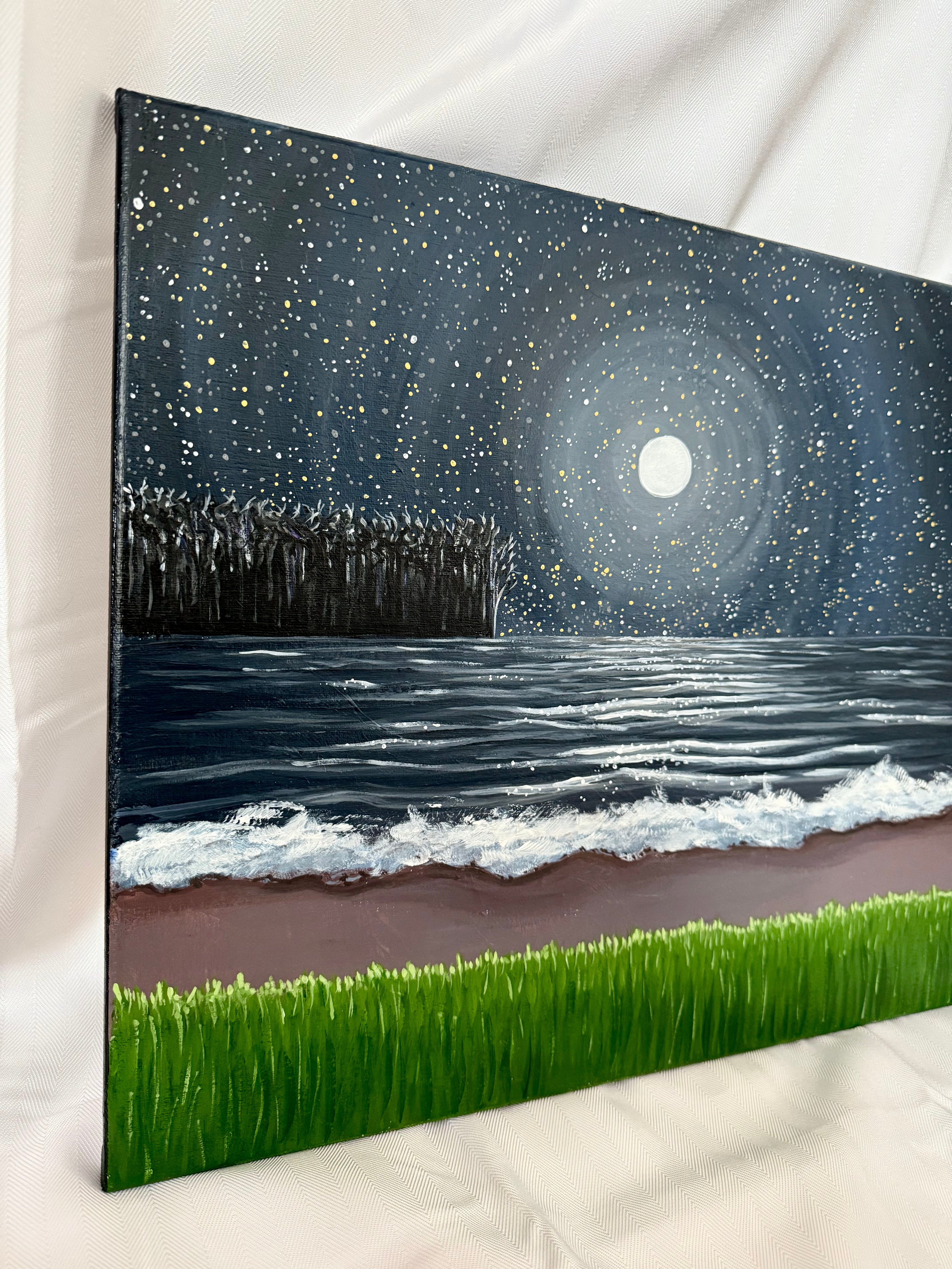 16x20 Starry Beach Painting